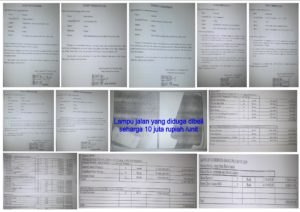 Bukti dugaan penyelewengan DD dan ADD Desa Lubuk Layang Ulu